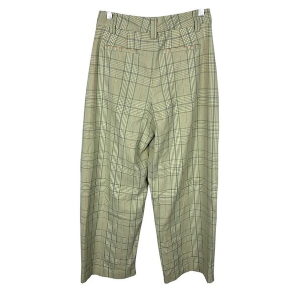 Urban Outfitters Oversized Plaid Tartan Wide Leg Trouser Pants 0 - Picture 2 of 7